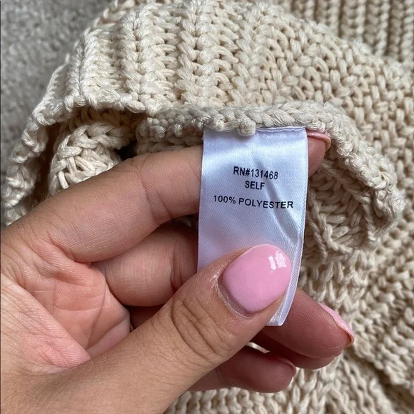 Fate Beige Knit Sweater Shirt - Picture 4 of 5